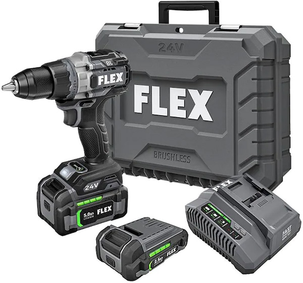 Flex Heavy Duty 24V Max Cordless Brushless Drill Kit