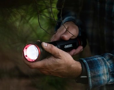 Husky Dual Power LED Flashlight in Woods