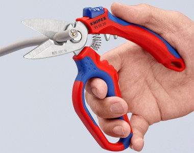 Knipex 95-05-20 Angled Electrician Shears Cutting Multi-Conductor Cable