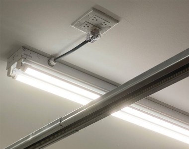 LED Light Fixture Ceiling Install with Short Plug-in Cord