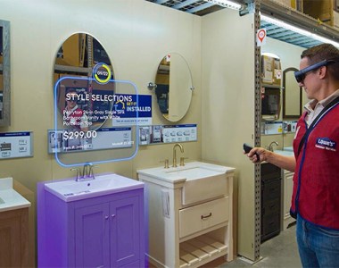 Lowes Digital Twin Store Associate with VR Headset