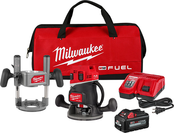 Milwaukee M18 Fuel Cordless Router 2838-20 Kit Contents