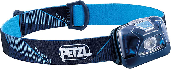 Petzl Tikkina LED Headlamp with Blue Strap